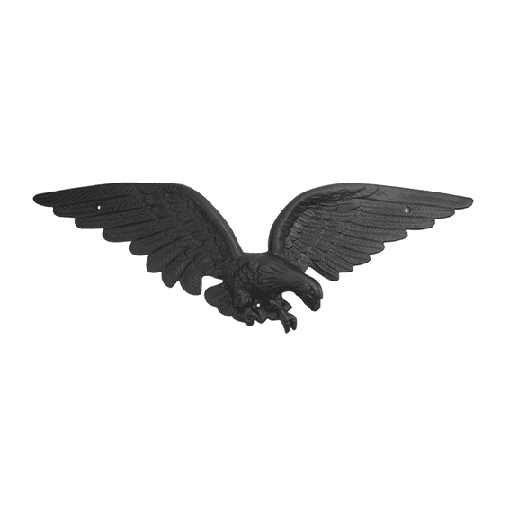 Eagle Wall Mount, Black PVC, 29W x 8.5H inches, Americana Outdoor Decor