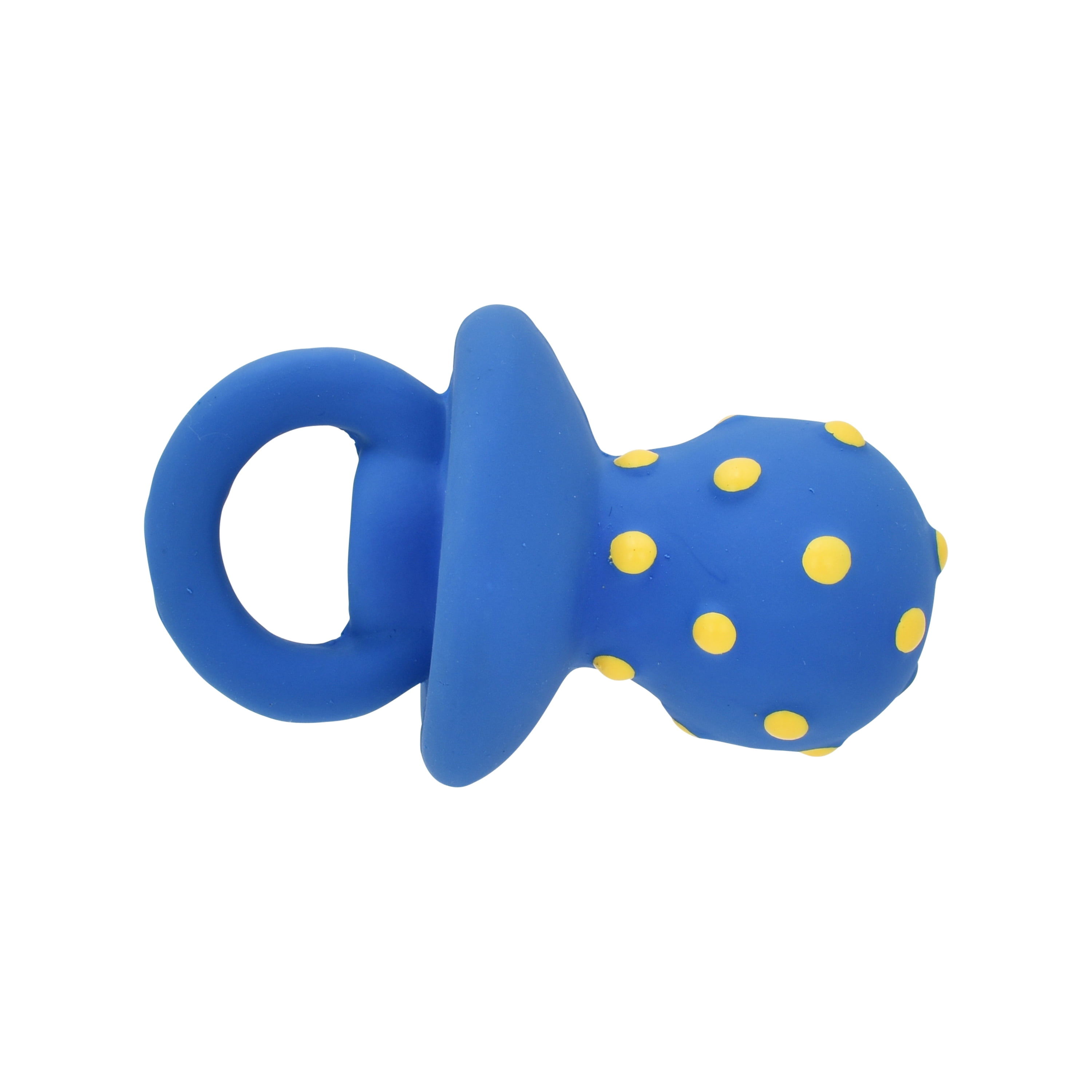 Vibrant Life Playful Buddy Pacifier Dog Toy, Latex with Plush Filling, Chew Level 1