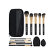 thumbnail image 1 of Brochas De Maquillaje Profesional,set 10 Con Estuche,esponja Color Negro, 1 of 4