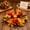 A, variant on Halloween Fall Maple Leaves Door Wreath, Multicolor Plastic Garland Candle Ring for Front Door, Fireplace or Wall, Thanksgiving and Christmas Home Decoration