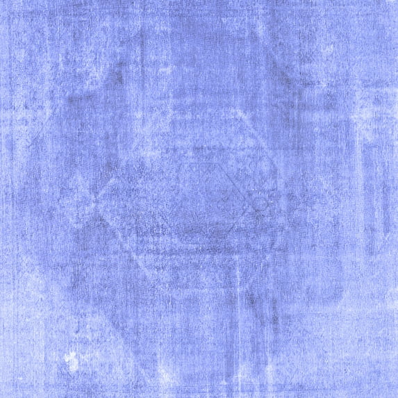 Ahgly Company Indoor Square Persian Blue Traditional Area Rugs, 5' Square