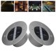 thumbnail image 1 of Lámparas solares para jardín, iluminación decorativa para exteriores con brillo mejorado y fácil de instalar, acero inoxidable para terraza, camino de césped, 2 piezas, blanco cálido, 1 of 6