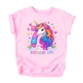 thumbnail image 4 of 7th Birthday Unicorn Shirt for Girls Rainbow Horse Party Theme Seven Year Old Graphic Tee Pink Shirt Youth Small, 4 of 5