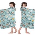 thumbnail image 4 of Cute Akita Dog Beagle Bulldog Rottweiler Dachshund Hooded Bath Towel，60"x35" for Ages 3 To 12 Kids, Quick Dry Lightweight Soft Microfiber Hood Beach Towel Cover Up for Kids, 4 of 7
