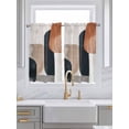 thumbnail image 2 of Boho Middle Century Tier Curtains 45 Inches Long, Abstract Modern Color Block Geometric Window Treatment Curtain Drapes, Window Half Privacy Curtains for Bedroom Bathroom, 42"x45", 2 Panels, 2 of 7