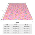 thumbnail image 3 of Pofeuu Pink Donut Print Ultra-Soft Micro Fleece Blanket,for Bed Or Sofa,All Season Throw Blankets Flannel Blanket-50"x40", 3 of 7