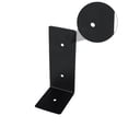 thumbnail image 4 of 4pcs Home Iron Shelf Brackets L Shape Right Angle Brackets with Screws (Black), 4 of 8