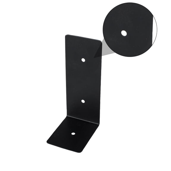 4-Pack Black L-Shaped Iron Shelf Brackets with Screws, Heavy Duty Right Angle Support for Home Shelving