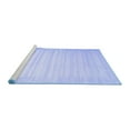 thumbnail image 2 of Ahgly Company Machine Washable Indoor Square Abstract Blue Contemporary Area Rugs, 5' Square, 2 of 4