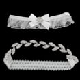 thumbnail image 3 of Joyería Zulema liga Nupcial Romántico Decoración Para boda hoja Cristal blanco 43-53cm, 3 of 7