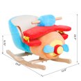 thumbnail image 3 of Qaba Kids Plush Rocking Horse Airplane w/Nursery Rhyme Sounds, 3 of 9