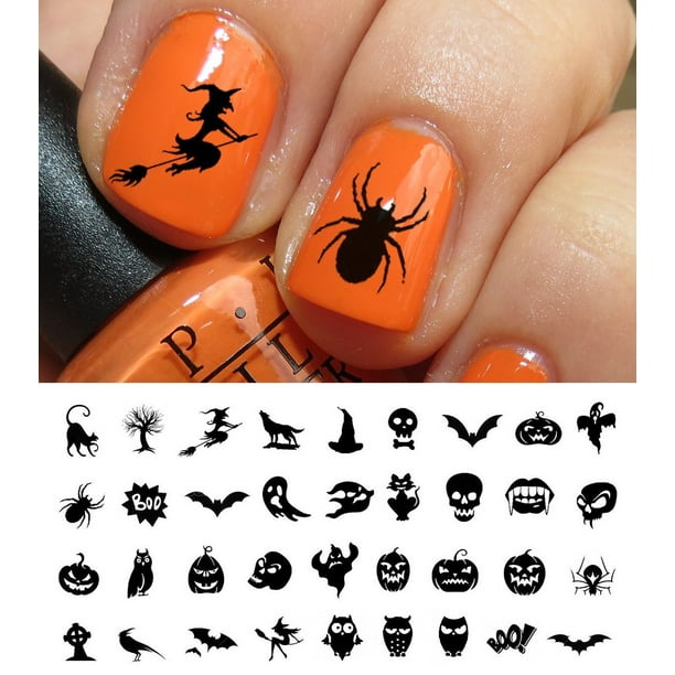 Moon Sugar Decals Halloween Nail Decals Assortment 3 Waterslide Nail Art Decals Salon Quality By Moon Sugar Decals Ship From Us Walmart Com Walmart Com