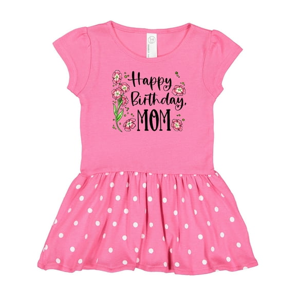Inktastic Happy Birthday, Mom Pink Flowers Gift Baby Girl Dress