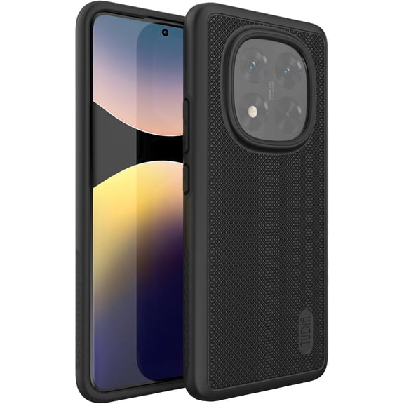 TUDIA MergeGrp for Xiaomi Redmi Note 14 Pro Plus 5G Case (2025) Dual Layer Shockproof Protective Cover, Black