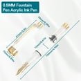 thumbnail image 3 of Wweixi Plastic Ink Pen Wide Application For Easy And Smooth Writing Transparent Color piston pen-0.5mm 1Set, 3 of 6