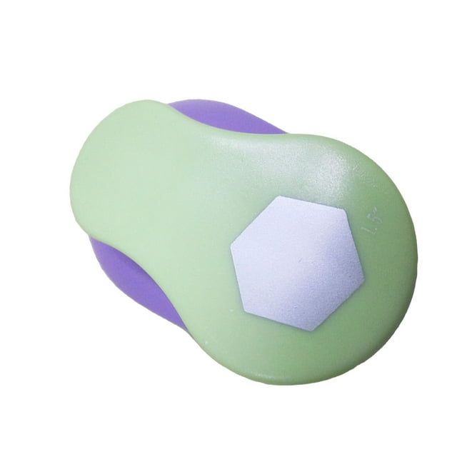 Riwesomey Paquete de 3 perforadoras de papel para manualidades, herramienta de decoración de álbumes de fotos, arte fácil y rápido, Material de laboratorio hexágono 1.5''