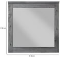 thumbnail image 5 of Traditional Wooden Wall Mirror with Rustic Style, Gray, 5 of 5