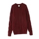 thumbnail image 5 of Suéter de mujer festivo de cuello redondo, jersey de invierno para fiestas, sudaderas gruesas lisas Rojo, 5 of 9
