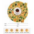 thumbnail image 6 of 15 Inch Round Placemats Set of 4, Saint Patrick's Day Non Slip Heat Insulation PP Table Mats, Orange Gnomes Hat Boot Rainbow Clovers Washable Place Mats for Kitchen Dining Party Table Decor, 6 of 7