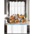 thumbnail image 6 of No Hook Cloth Fabric Shower Curtain with Snap in Liner, Orange Pumpkins Fall Waterproof Shower Curtains Set with See Through Top Window, Thanksgiving Botanical Flower Pastoral Bath Curtains 54"x78", 6 of 6