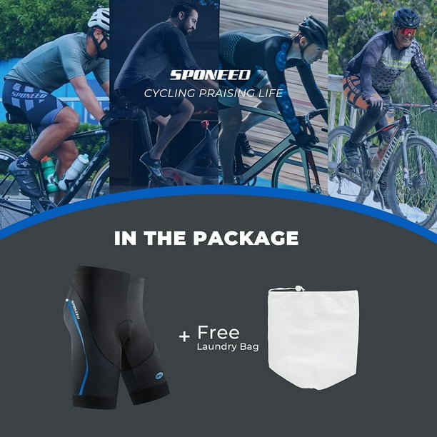 Cycling Gear Washing Padded Bike Shorts Sponeed Men's Padded Bike