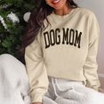 thumbnail image 5 of WEIWEN Dog Mom Sweatshirt for Women Dog Lover Sweatshirts Funny Graphic Sweaters Mama Pullover Tops Womens Fall Fashion Clothing Beige, S, 5 of 6