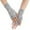 Grey, variant on Elegant Ladies Knit Fingerless Gloves with Convertible Mittens and Floral Fashion Design for Stylish Winter Wear