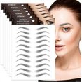 thumbnail image 2 of CHAO hojas de pegatinas de tatuaje de cejas impermeables con forma de pelo 4D, pegatinas de transferencia para cejas, pegatinas de estilo de arco moldeador para mujeres, 66 pares de ojos de arco alto, 2 of 5
