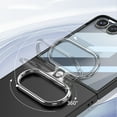 thumbnail image 5 of Allytechgroup Case for Samsung Galaxy Z Flip 7 with Ring Kickstand, Fashion Slim Anti-Scratch Lightweight Hard Cover, Tempered Glass Back, Non-Slip Grip for Samsung Galaxy Z Flip 7, Black, 5 of 9
