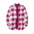 thumbnail image 5 of Woman Within Plus Size Petite Plaid Double-Brushed Cotton Flannel Shirt, 5 of 6