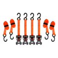 thumbnail image 3 of SmartStraps RatchetX Heavy Duty Ratchet Tie Down Straps, 1-1/4" x 14 ft, 1,000 lb Safe Work Load, 3,000 lb Break Strength, Padded Handle, Orange, 4-Pack, 3 of 10