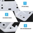 ITSELFER 100pcs 7 Holes Drawer Track Guide Drawer Track Back Plate
