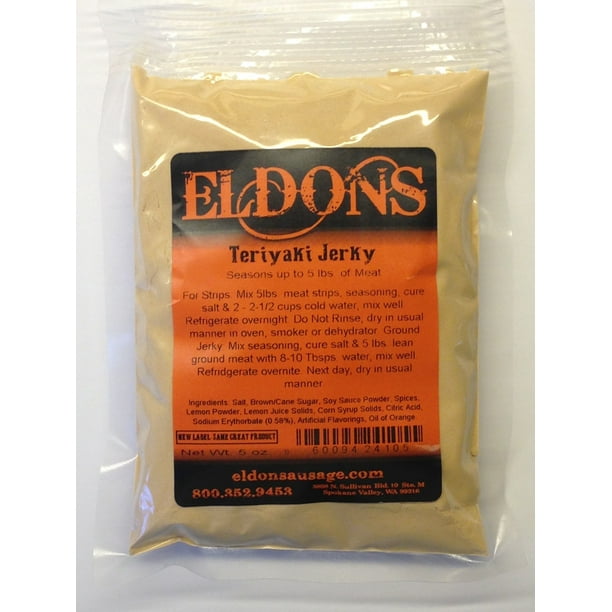 Teriyaki Jerky Seasoning Spices with Cure Seasons 5 Pounds of Meat