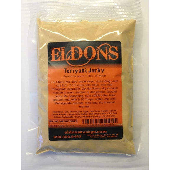 Teriyaki Jerky Seasoning Spices with Cure Seasons 5 Pounds of Meat # 4105