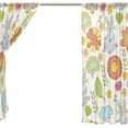 thumbnail image 4 of Coolnut Sheer Curtains Floral Pattern Funny Hare Gauze Door and Window Voile Curtain Panels for Bedroom Living Room W55 x L84 In 2, 4 of 4
