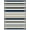 Blue Ivory, Pattern 1, variant on ODIKA 8'x10' Washable Area Rug Non-Shedding, Easy Care, Geometric Motif Interlocking Borders Minimalist Bands Striped Flowing Dynamic for King Size Bedroom Under Bed, Master Suite