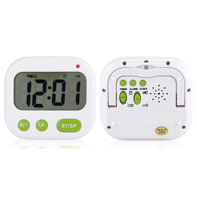 Despertador Digital Con Vibración, Pantalla De 12/24 H Y Alarma Dual, Función Del Temporizador, Recordatorio De Vibración De Música, Luz De Fondo Para Una Señal De Despertar
