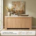 thumbnail image 6 of Aunfebrco Sideboard Buffet Cabinet with Storage and 4 Doors, Modern Kitchen Storage Cabinet with Faux Marble Top, Large Coffee Bar Cabinet for Living Room Dining Room, Natural Oak, 6 of 8