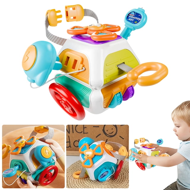 Baby Busy Board Cube Creativo para Pequeños 1 A 3 Años Regalo Y Niñas