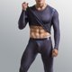 thumbnail image 4 of Traje de ropa interior transpirable para mantener el calor de malla de seda de hielo de cuello redondo informal sólido para hombre Pompotops  qyievc6717, 4 of 9