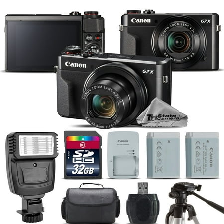 Canon PowerShot G7 X Digital 20.1MP DIGIC 7 Camera + EXT BAT + Flash - 32GB Kit