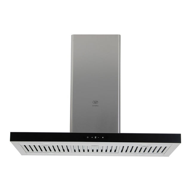 Campana para cocina 90 cm para Isla Tipo T, Acero Inoxidable, 3 Velocidades, Dos filtros de carbón activado y tres filtros lavables, Extrae y purifica, Control por gestos y panel digital AVERA CEI90
