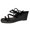 Black, variant on Vedolay Sandals Womens Wedge Sandals Flower Low Heel Platform Summer Comfortable Shoes,Beige 7.5