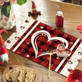 thumbnail image 6 of Sm:)e Red Black Love Valentine's Day Placemats Set of 4, 12x18 Inch, 6 of 7