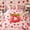 Pink D, variant on Erosebridal Pink Floral Strawberry Twin Bedding Sets for Kids, Girls Princess Letter L Bedding Comforter Set, Pink Reversible, 7 Pieces