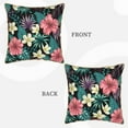 thumbnail image 3 of Kll Green Tropical Leaves Decorative Throw Pillow Covers Velvet Soft For Couch Sofa Bedroom Living Room Outdoor -16"X16", 3 of 8