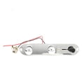 thumbnail image 1 of Control Plate, Chrome Plated Metal, 3 Way Switch Prewired Control Plate, Guitar Accessory for Seamless Volume and Tone Adjustments, 1 of 7