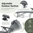 thumbnail image 3 of Outdoor Aluminum Chaise Lounge Chair with Quick-Drying Fabric, 3 of 8