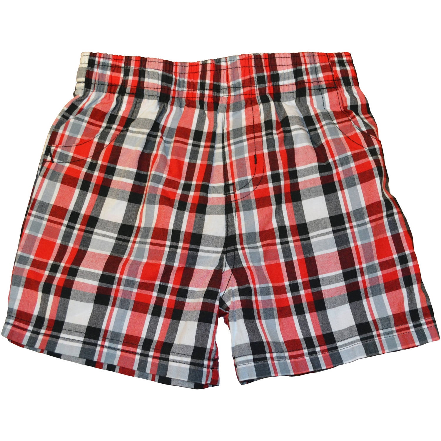 Newborn Baby Boy Plaid Woven Short