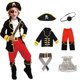 thumbnail image 5 of Disfraces de pirata para niños y niñas, fantasía Infantil, vestido de fantasía, ropa de Cosplay, disfraz de fiesta de Carnaval de Halloween, 5 of 5